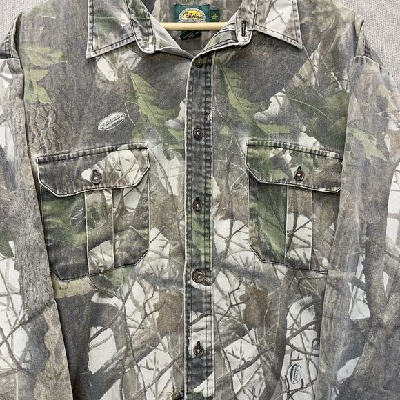 Cabelas Shirt Camo Hunting Realtree Outdoors Hiking Men's XL Tall - Picture 3 of 11